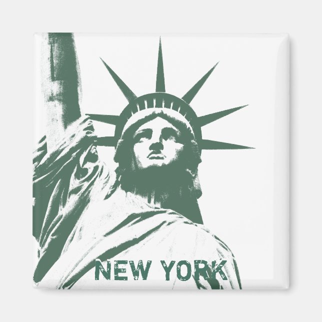 Imán New York Fridge Magnet NY Souvenir Magnet (Frente)
