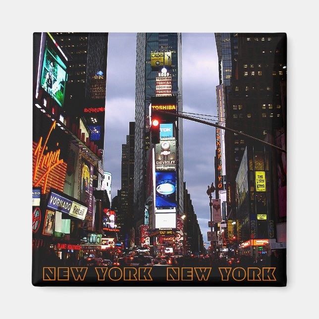 Imán New York Fridge Magnet NY Souvenir Magnet (Frente)