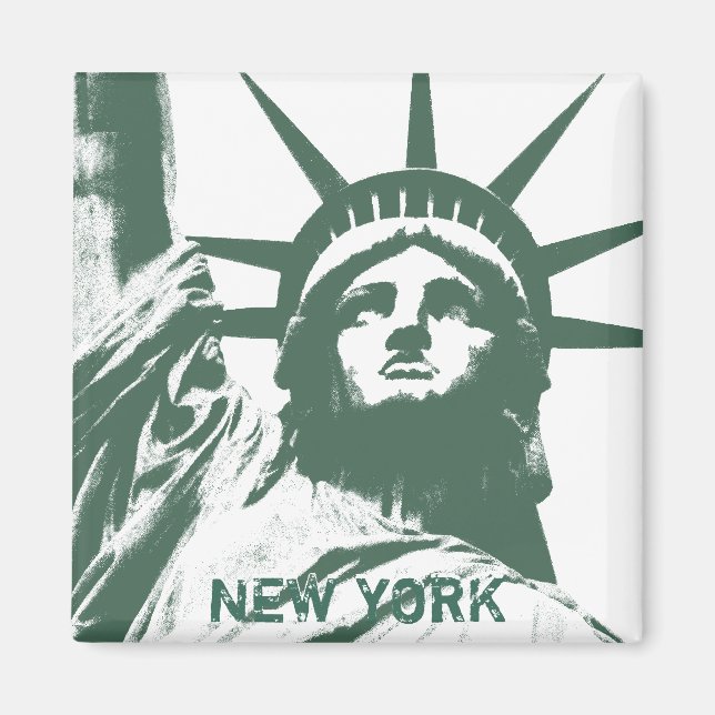 Imán New York Fridge Magnet NY Souvenir Magnet (Frente)