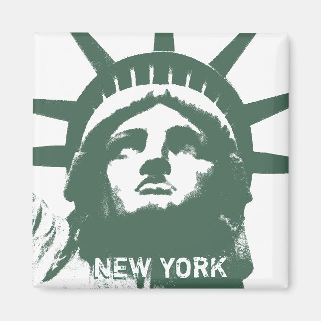 Imán New York Fridge Magnet NY Souvenir Magnet (Frente)