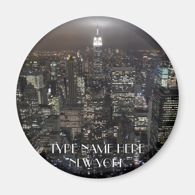 Imán New York Fridge Magnet Personalizado NYC Magnet (Frente)