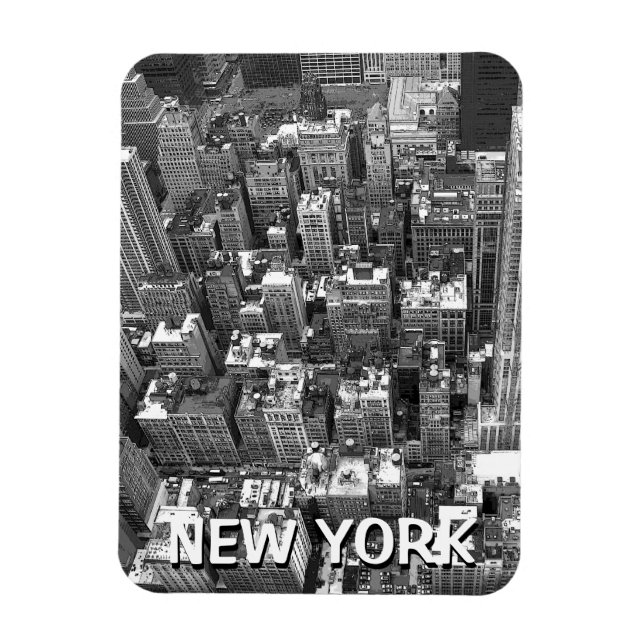 Imán New York Magnet NY City Lights New York Souvenir (Vertical)