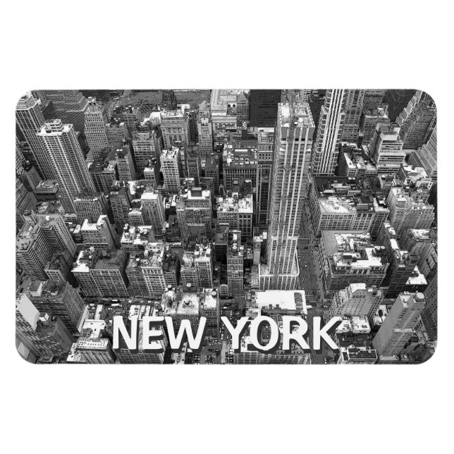 Imán New York Magnet NY City Lights New York Souvenir (Horizontal)