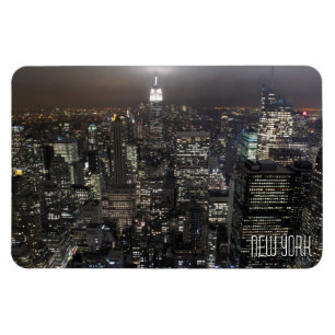 Imán New York Magnet NY City Lights NY Skyline Souvenir