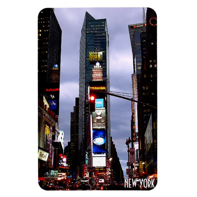 Imán New York Magnet NY City Time Square NY Souvenir (Vertical)