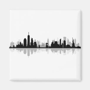 Imán NEW YORK Manhatten USA City Skyline Silhouette