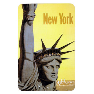 Imán New York USA Vintage Travel Magnet