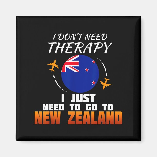 Imán New Zealand Flag I Vacation I Funny New Zealand  (Frente)