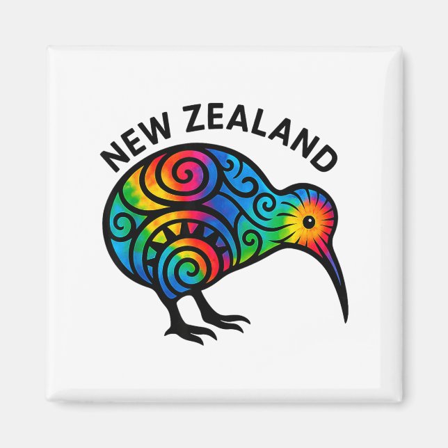 Imán New Zealand Vacation, New Zealand Souvenirs, Kiwi  (Frente)