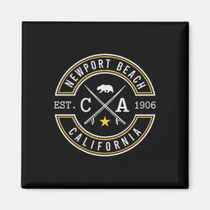 Imán Newport Beach California Ca Surfista Retro Playa
