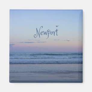Imán Newport Beach California Ocean Sunrise Blue