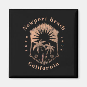 Imán Newport Beach California Surfista Retro Playa Vint