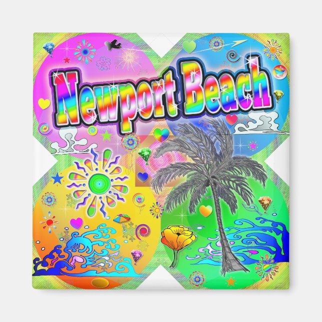 Imán Newport Beach Quadro Seasons Magnet (Frente)