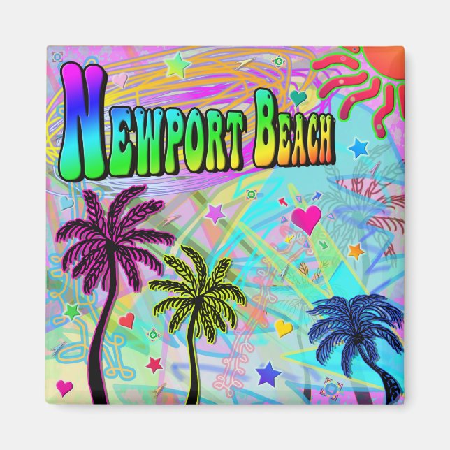 Imán Newport Beach Vivid Romance Magnet (Frente)
