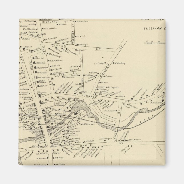 Imán Newport, Sullivan Co (Frente)