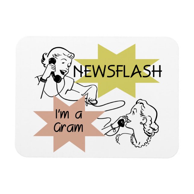 Imán Newsflash Soy un regalo de Gram (Horizontal)