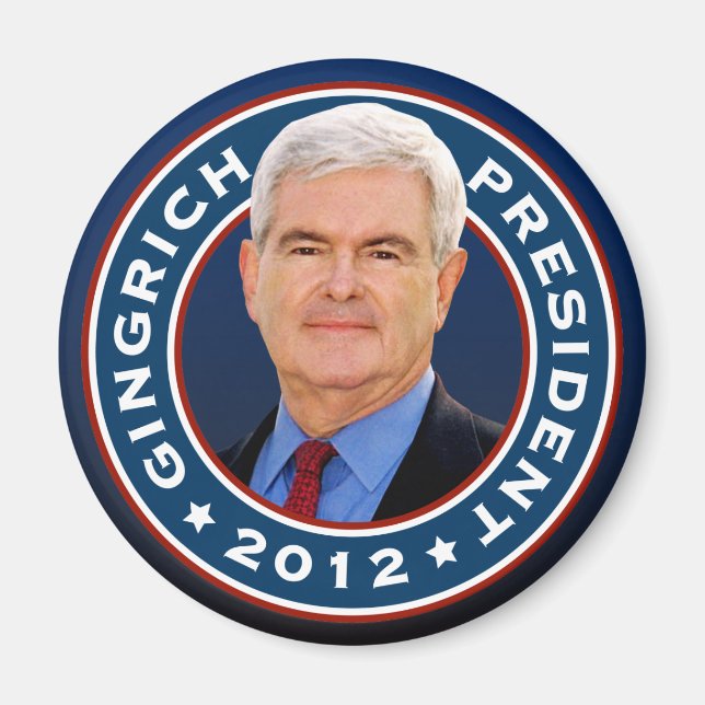Imán Newt Gingrich Conservador para Presidente (Frente)