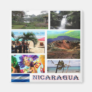 Imán NI - Nicaragua - Mosaico Volcán - Collage