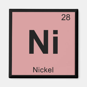 Imán Ni - Química del Níquel Símbolo de la Tabla Periód