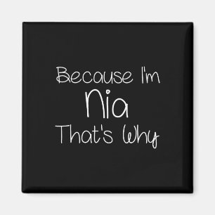 Imán Nia Funny Personalizada Birday Women Nombre Gift I