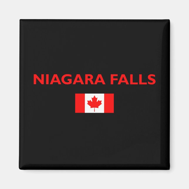 Imán Niagara cae Canadá Bandera Canadiense Color oscuro (Frente)