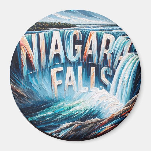 Imán Niagara Falls Acrylic Artwork Magnet (Frente)