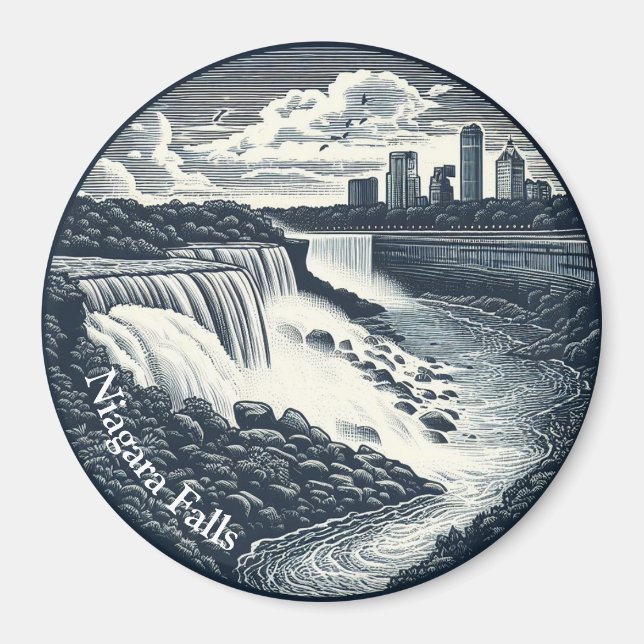 Imán Niagara Falls Vintage Magnet (Frente)