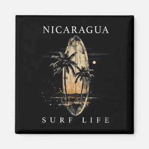Imán Nicaragua Nica Surf Surfista Vintage