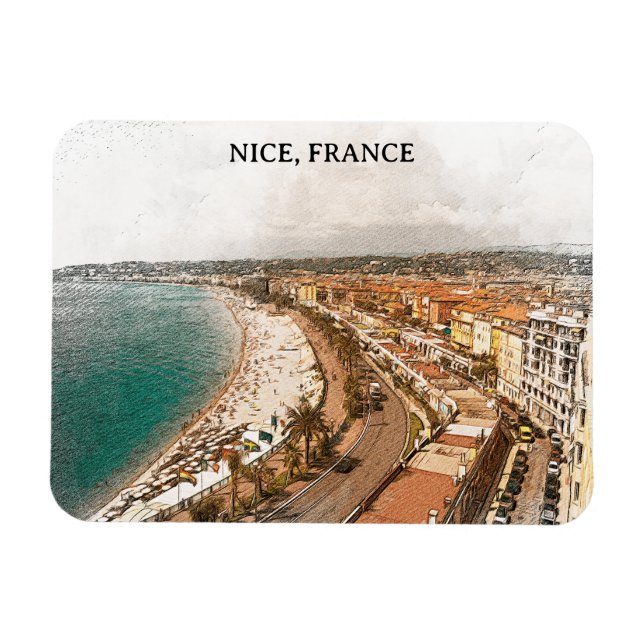 Imán Nice France Promenade des Anglais (Horizontal)