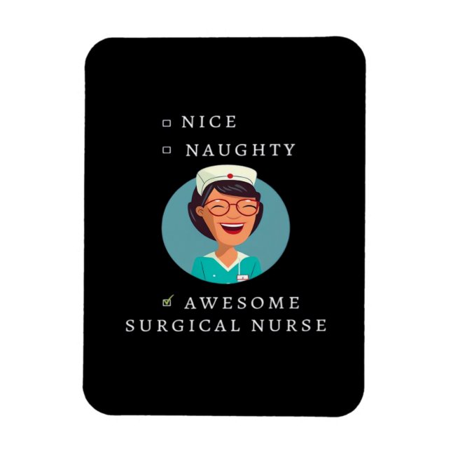 Imán Nice Naughty Awesome Surgical Nurse  (Vertical)