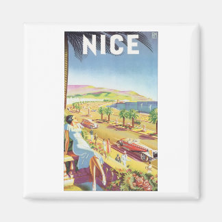 Imán Nice Vintage Travel Poster