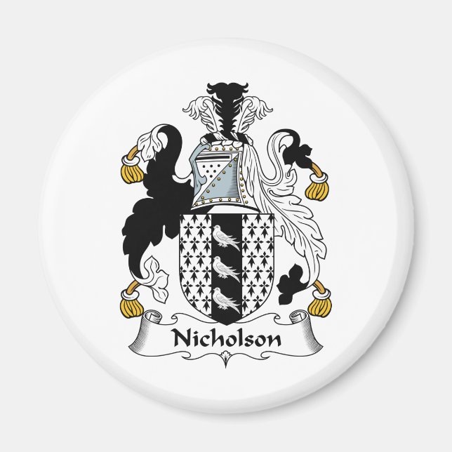 Imán Nicholson Family Crest (Frente)