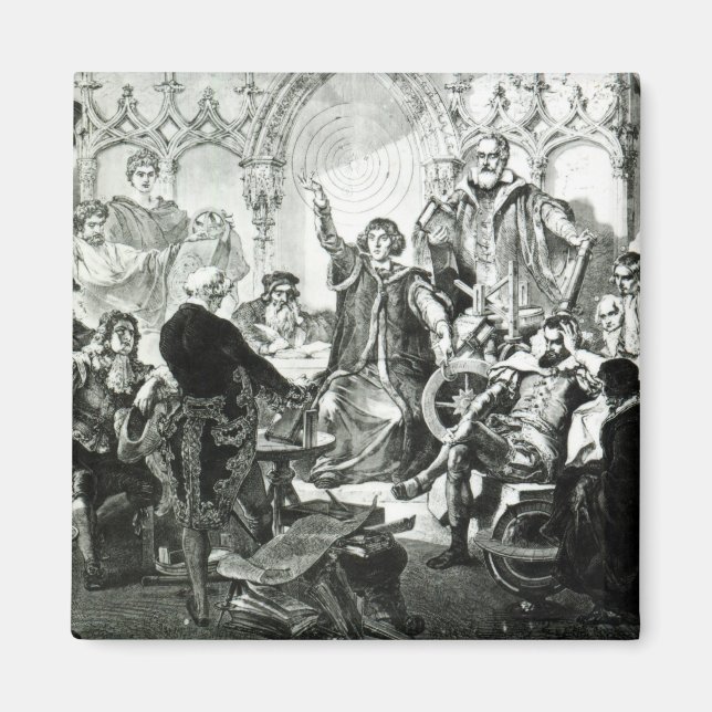 Imán Nicolaus Copernicus explica su teoría (Frente)