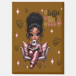 Imán Nicole Coffee Books Magnet