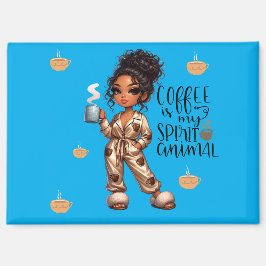 Imán Nicole Coffee Spirit Animal Magnet