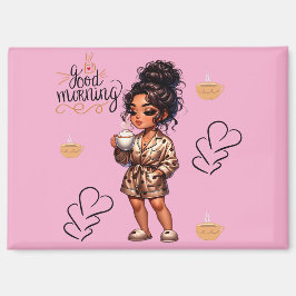 Imán Nicole Good Morning Coffee Magnet