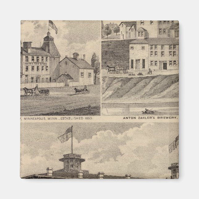 Imán Nicollet House, Cervecería de Orth, Minnesota (Frente)