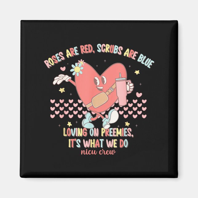 Imán Nicu Valentine Roses Are Red Nicu Nurse Valentine' (Frente)
