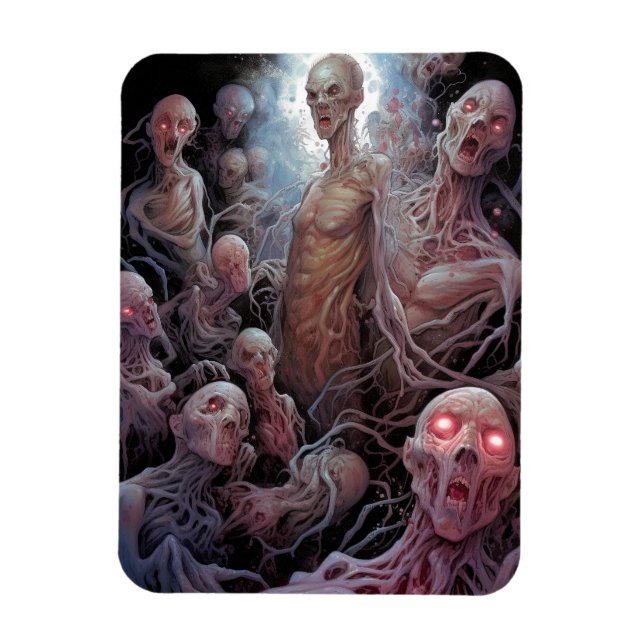 Imán Nido De Zombies Sin Muerte Horror Arte (Vertical)