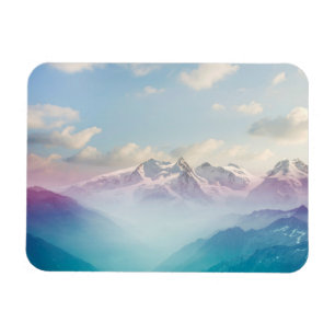 Imán Niebla de la mañana en un valle alpino