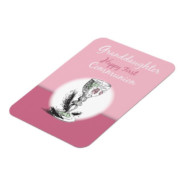 Imán Nieta primera comunión rosa, cáliz (Lado Izquierdo)
