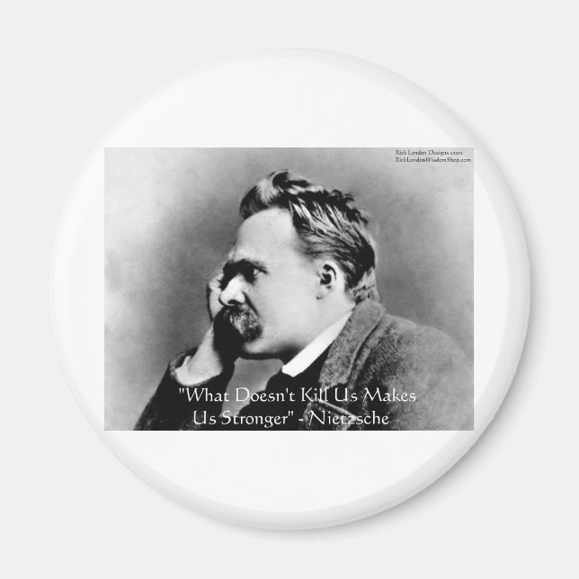 Imán Nietzsche "Doesn't Kill U" Quote Gifts & Tees (Frente)