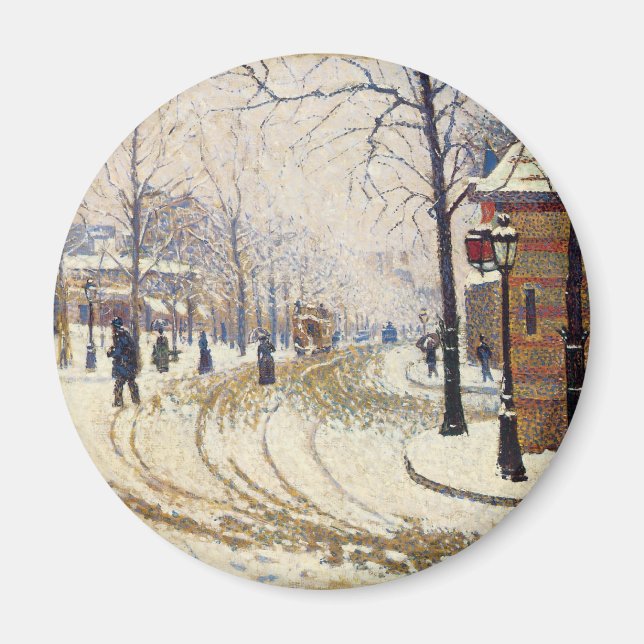Imán Nieve, Boulevard de Clichy, París por Paul Signac (Frente)