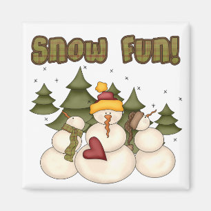 Imán Nieve Diversión dos camisetas y regalos