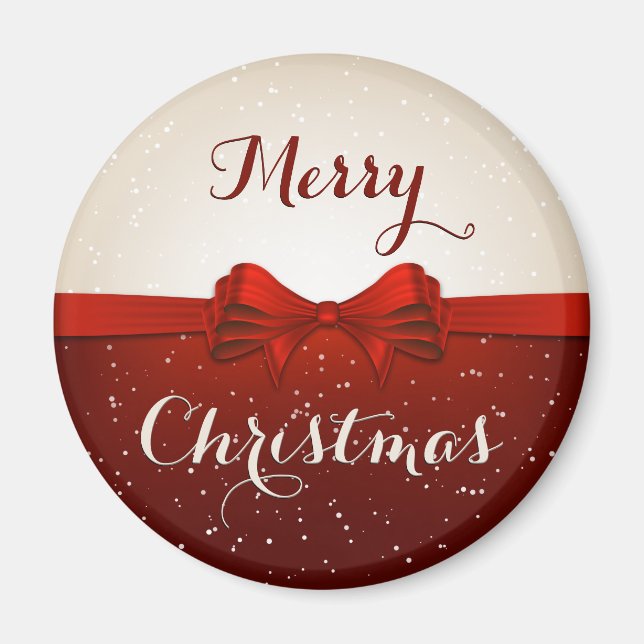 Imán Nieve dividida y cinta roja (Frente)