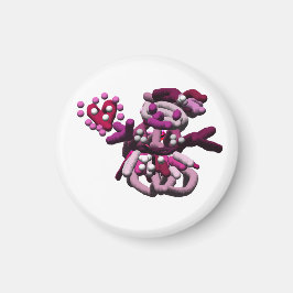 Imán Nieve fiesta rosa