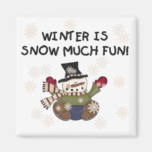 Imán Nieve mucho diversión Tshirts y regalos de Snowman