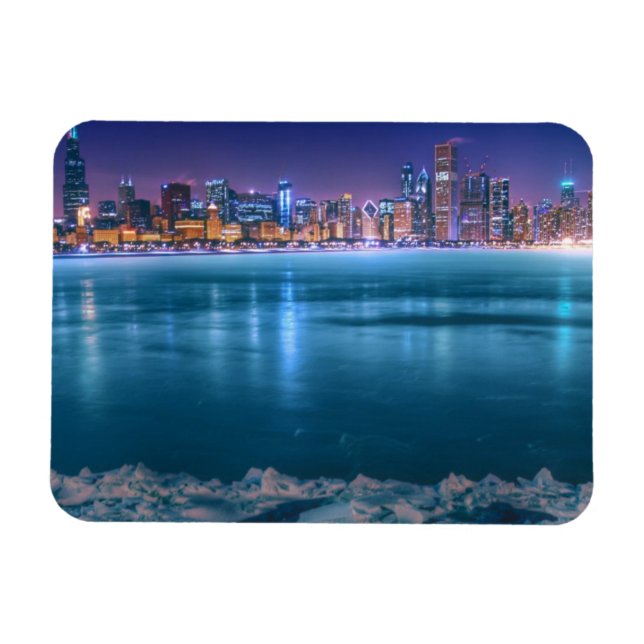 Imán Nieve y hielo abundan en el lago Michiga en el Árt (Horizontal)