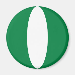 Imán Nigeria Fisheye Flag Magnet