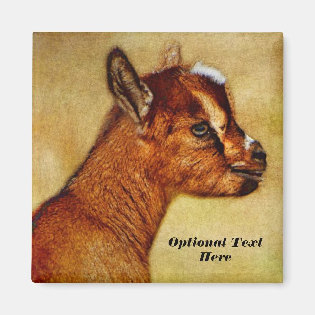 Imán Nigeriana personalizada Dwarf Dairy Goat Kid (Frente)